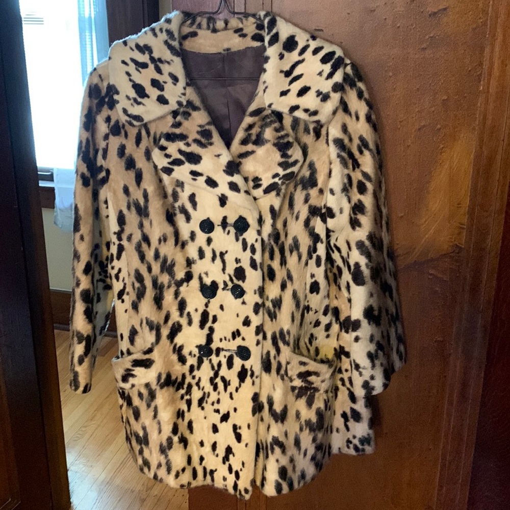 Vintage Russel Taylor Faux Cheetah Fur Jacket